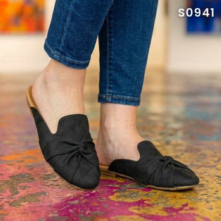 Flats de Gamuza con Nudo Decorativo — Modelo Joana
