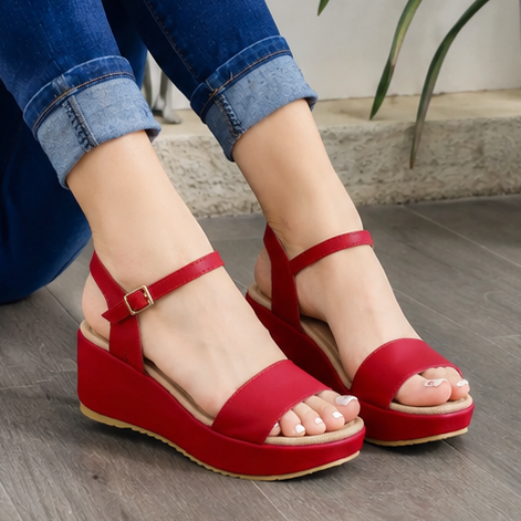 Sandalias de Plataforma con Hebilla — Modelo Mia