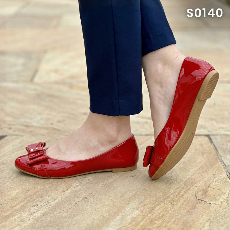 Flats de Charol con Moño — Modelo Olivia