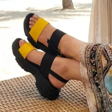 Sandalias con Plataforma de Fajas — Modelo Esperanza