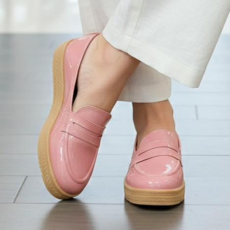 Mocasín Classic Daily: Charol Premium con Suela Confort (El Best Seller) Rosado / 35 / Estándar Zapatos bajitos