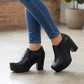Botines de Plataforma con Tacón Grueso — Modelo Laguna
