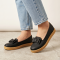 Mocasines de Cuerina con Moño — Modelo Colette