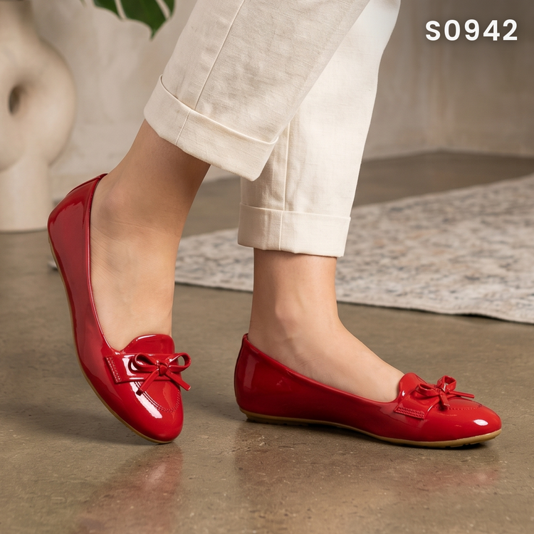 Flats de Charol con Moño Frontal — Modelo Casandra