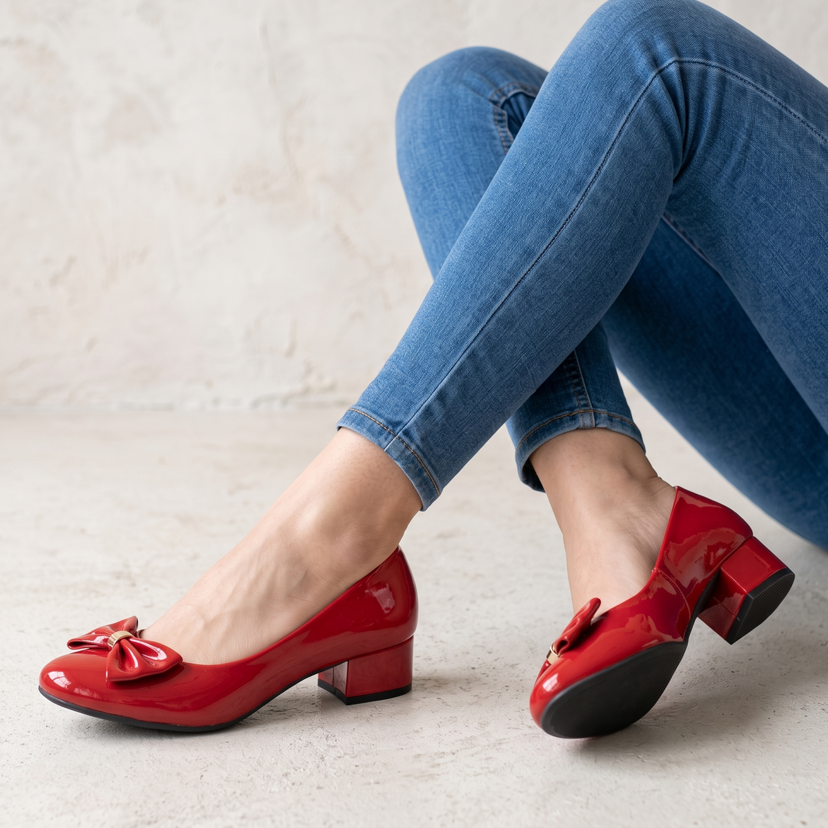 Zapatos de Charol con Moño — Modelo Ingrid