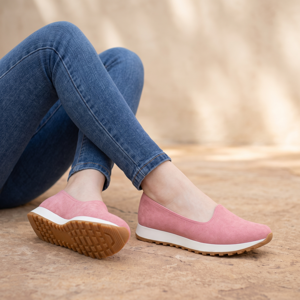 Mocasines de Tela con Suela Balanz — Modelo Lorena