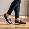 Mocasines de Cuerina con Plataforma — Modelo Milan