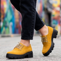 Zapatos de Gamuza con Cordones — Modelo Cecilia