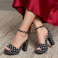 Sandalias de Plataforma con Tacón Grueso — Modelo Nieve
