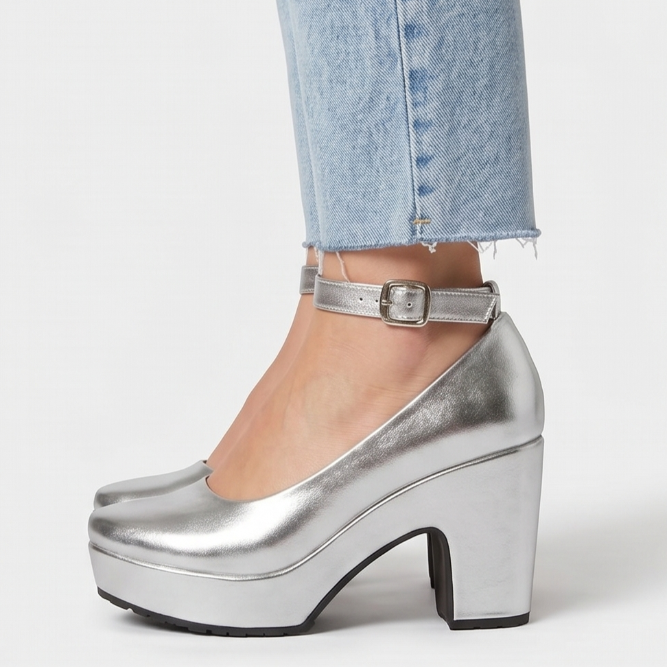 Zapatos con Plataforma y Gargantilla — Modelo Eclipse