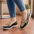 Mocasines Charol con Hebilla Trenzada — Modelo Carmela