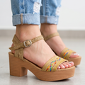 Sandalias de Yute con Plataforma — Modelo Naomi