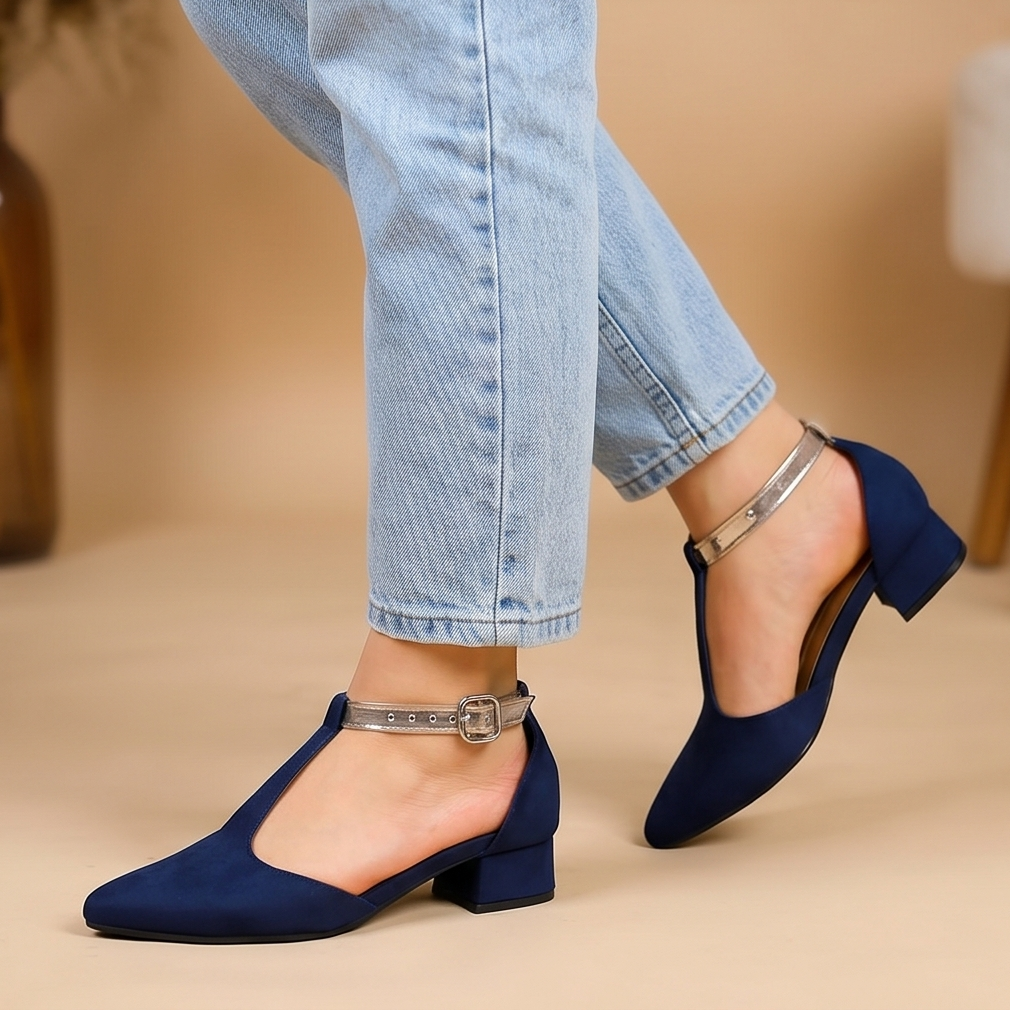 Zapatos Tipo T con Correa de Hebilla — Modelo Dalia