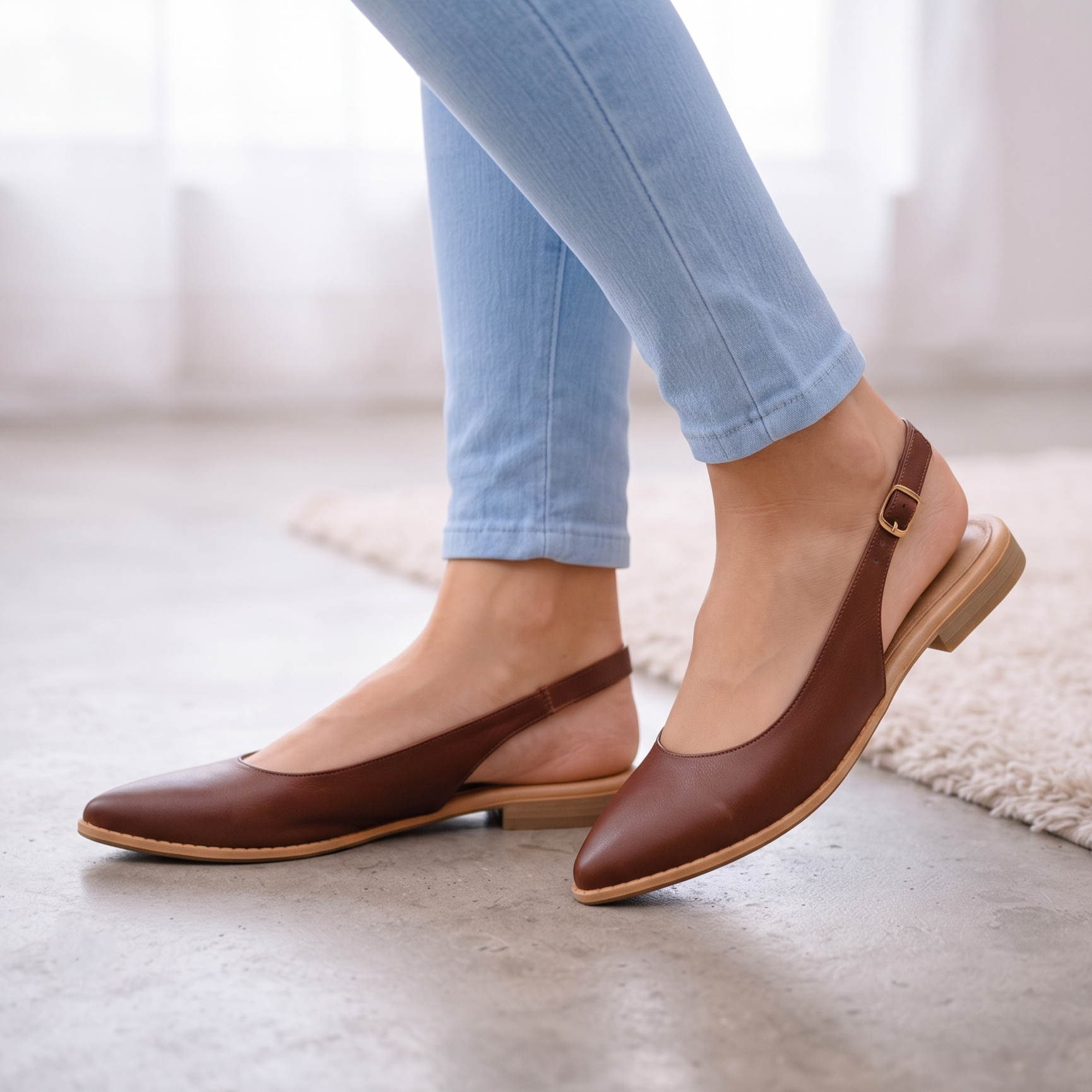 Zapatos Slingback de Punta Fina — Modelo Rocio