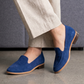 Mocasines de Gamuza Estilo Loafer — Modelo Vela