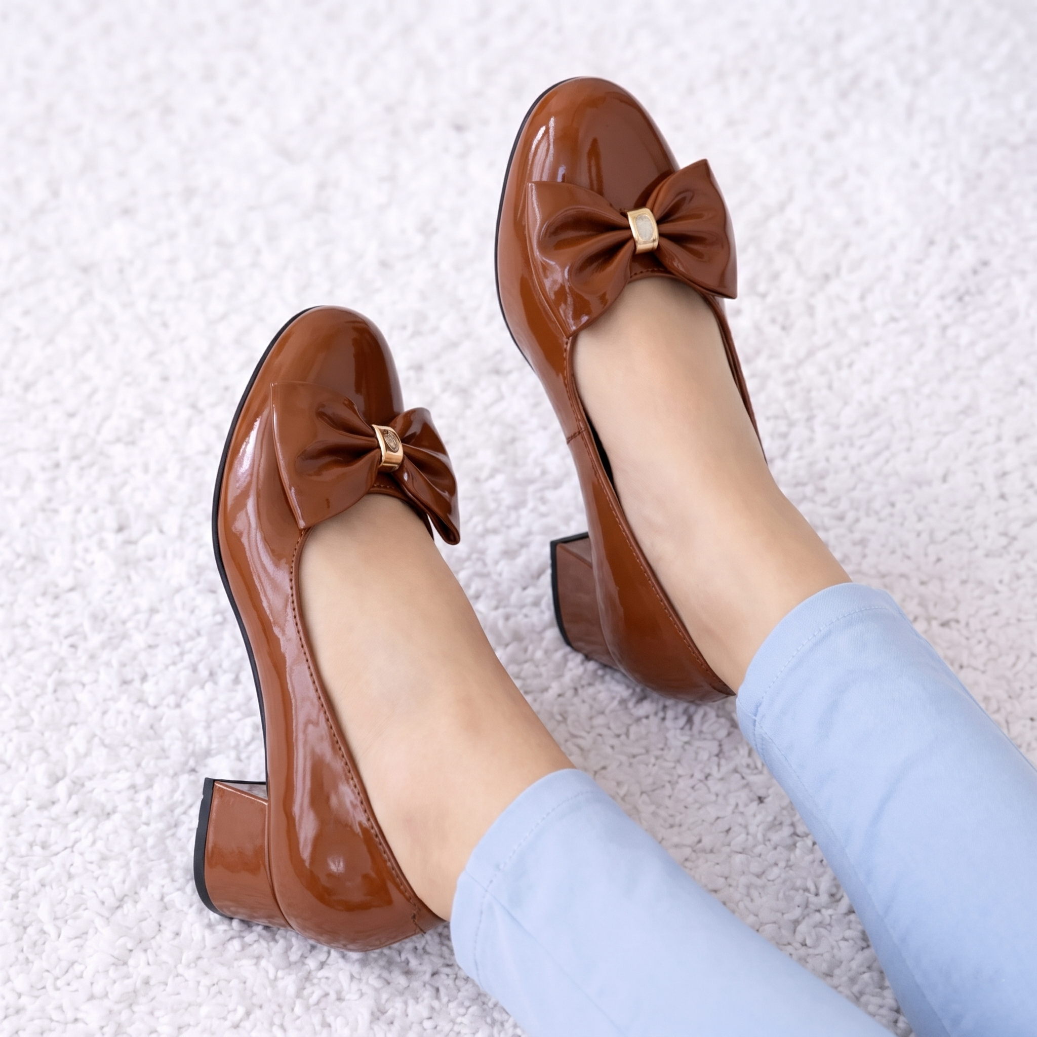 Zapatos de Charol con Moño — Modelo Ingrid