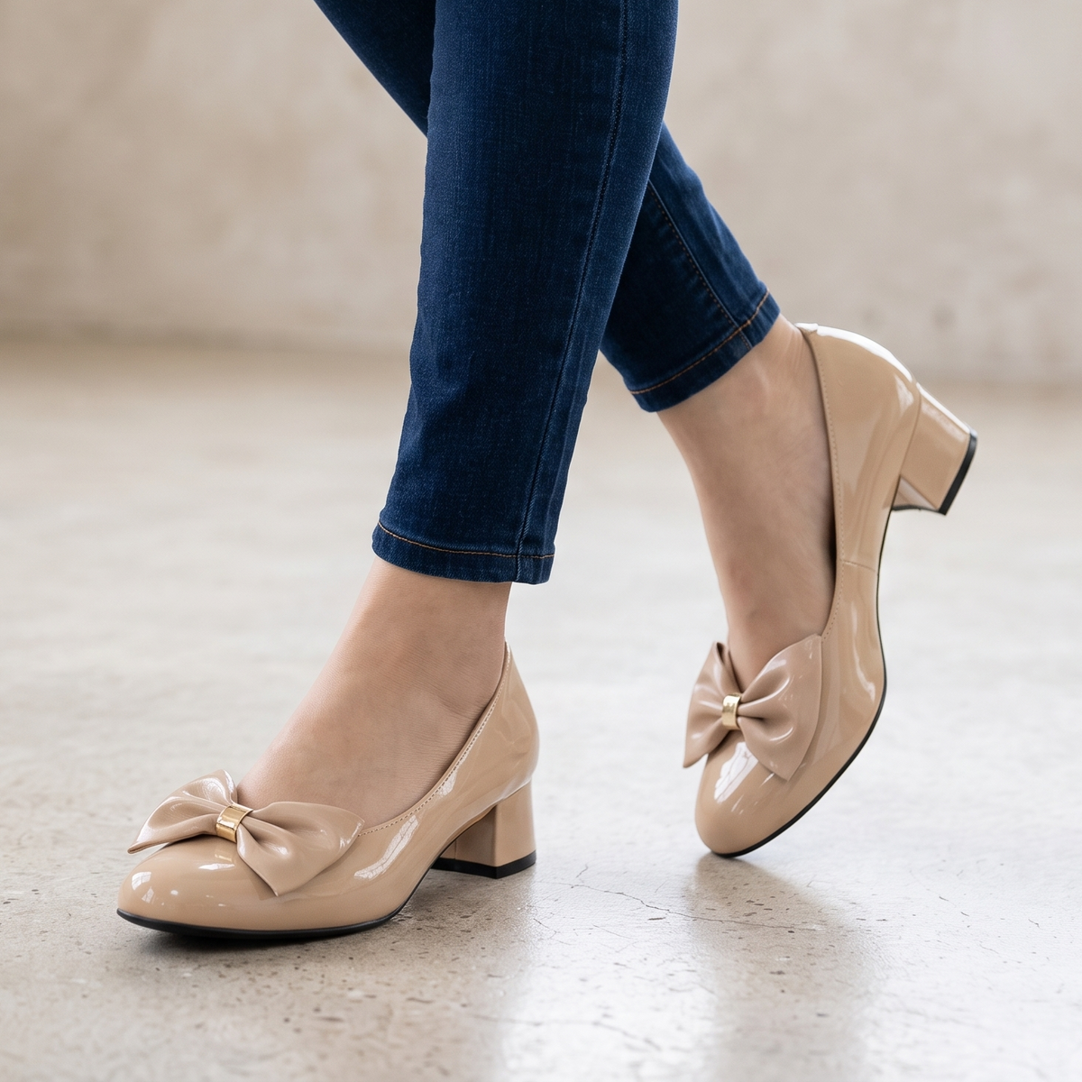 Zapatos de Charol con Moño — Modelo Ingrid