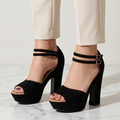 Sandalias de Gamuza con Plataforma — Modelo Zamira