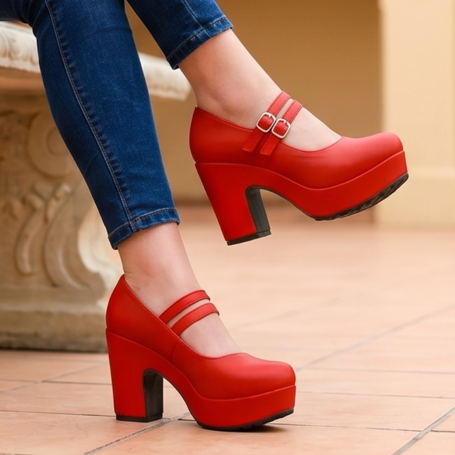 Zapatos Mary Jane de Doble Correa — Modelo Lina