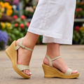 Sandalias de Cuerina con Plataforma Trenzada — Modelo Lara