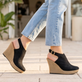 Botines de Gamuza con Cuña Plataforma — Modelo Aura