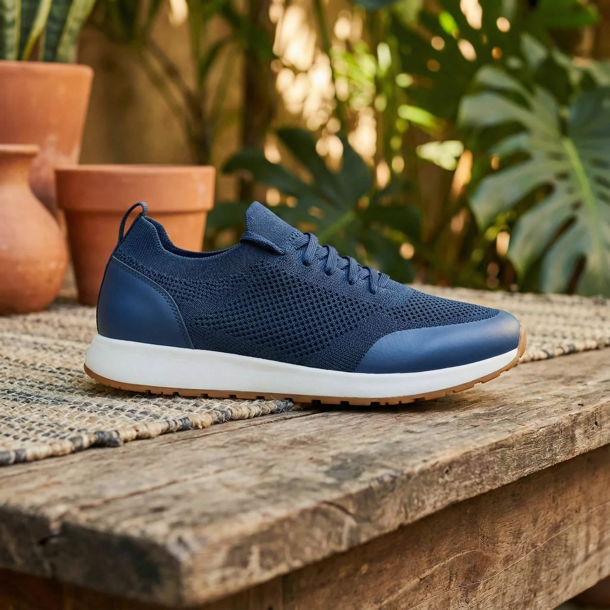Tenis de Malla Tejida con Cordones — Modelo Riviera
