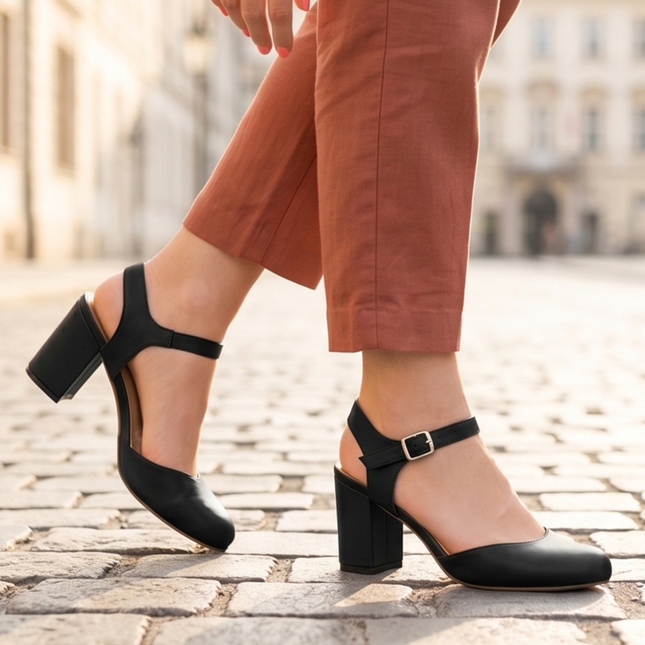 Zapatos de Punta Cerrada con Hebilla — Modelo Betania