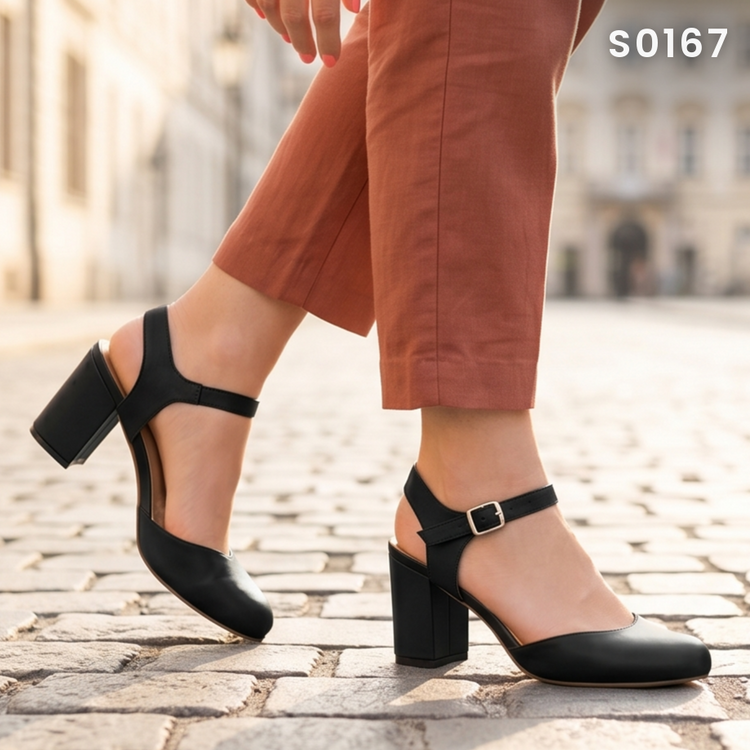 Zapatos de Punta Cerrada con Hebilla — Modelo Betania