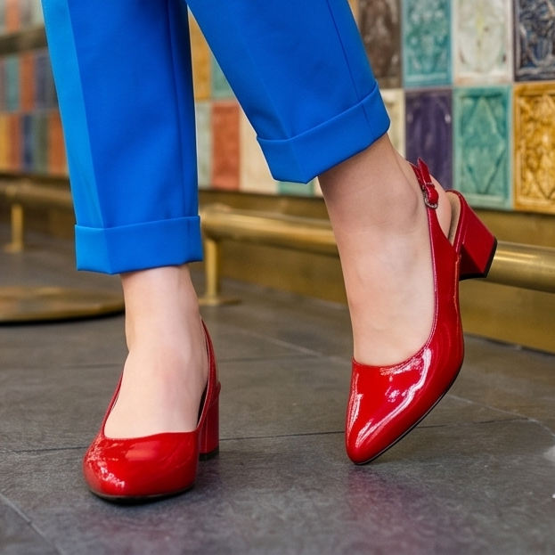 Zapatos de Charol con Tacón Cuadrado — Modelo Candela