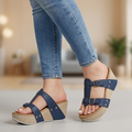 Sandalias de Plataforma con Doble Hebilla — Modelo Ofelia