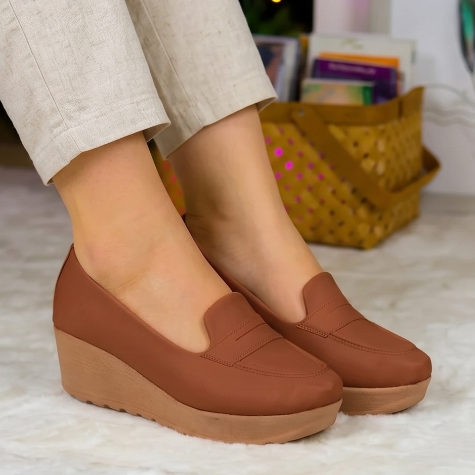 Mocasines con Plataforma y Antifaz — Modelo Selena