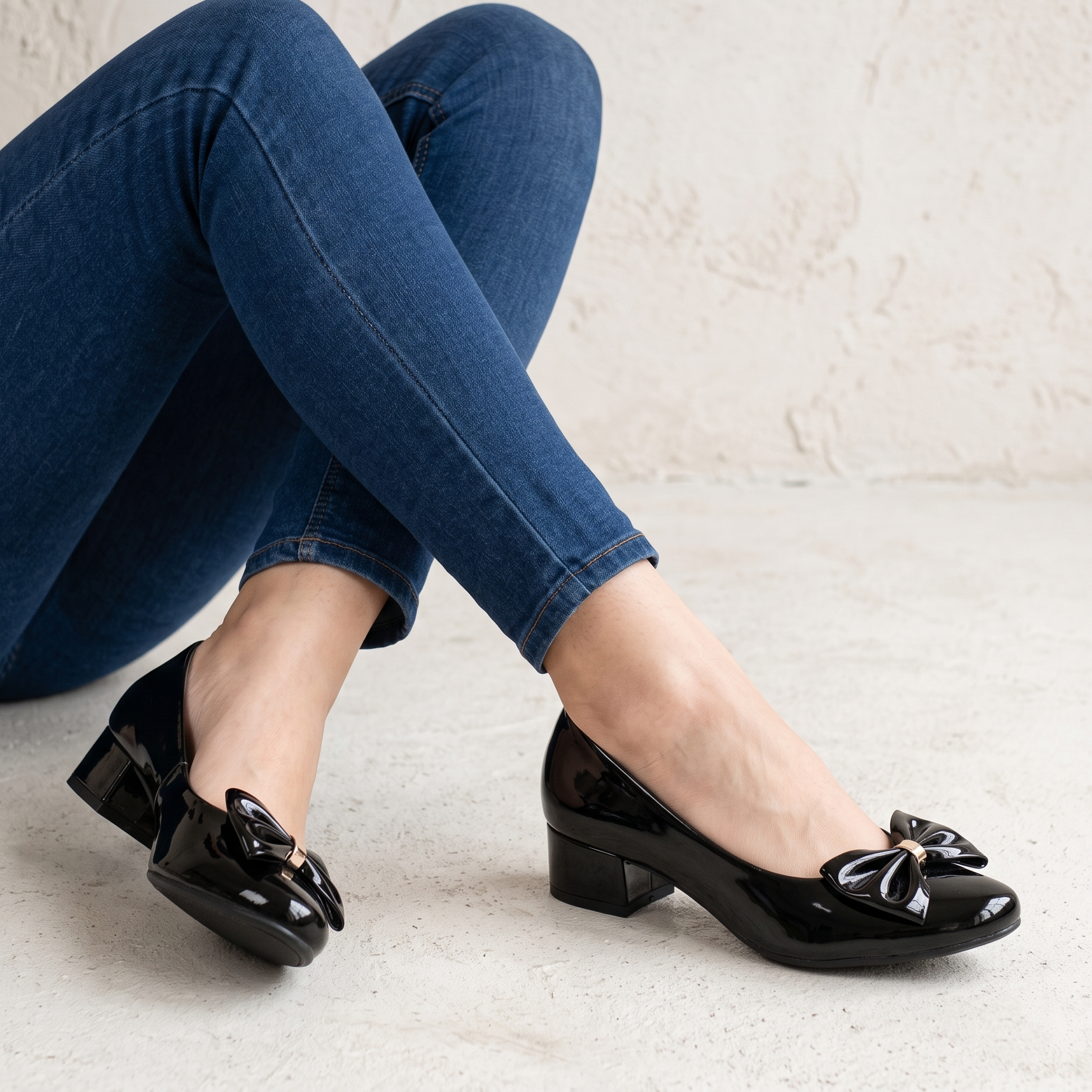 Zapatos de Charol con Moño — Modelo Ingrid