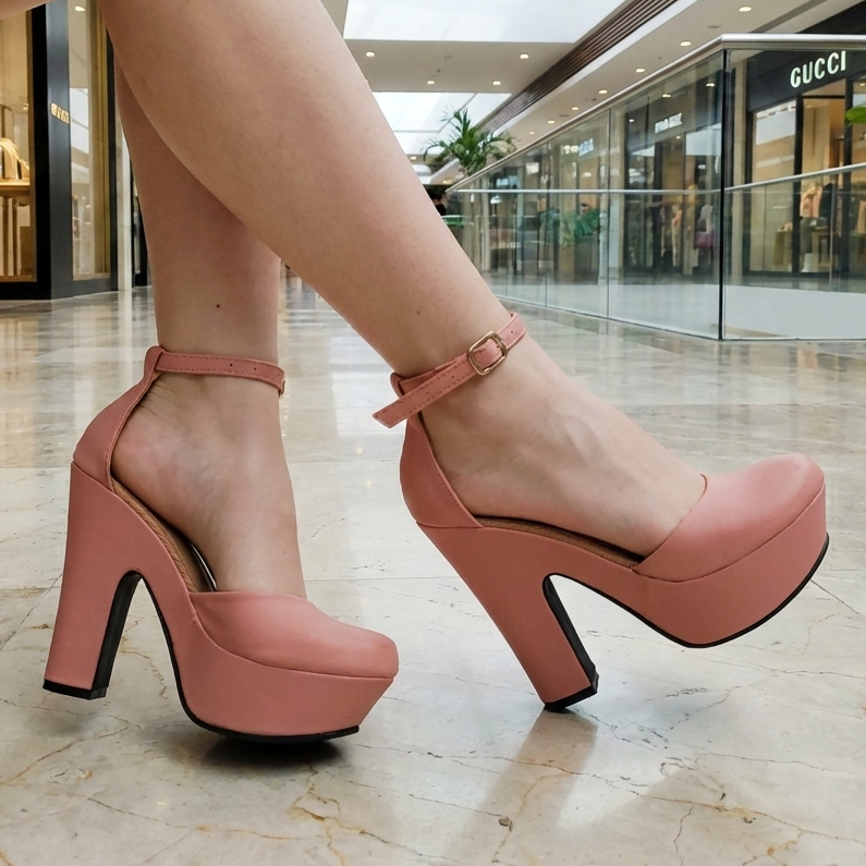 Zapatos de Plataforma con Tobillera — Modelo Milena