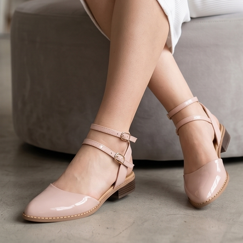 Zapatos de Charol con Doble Correa — Modelo Maria Fernanda