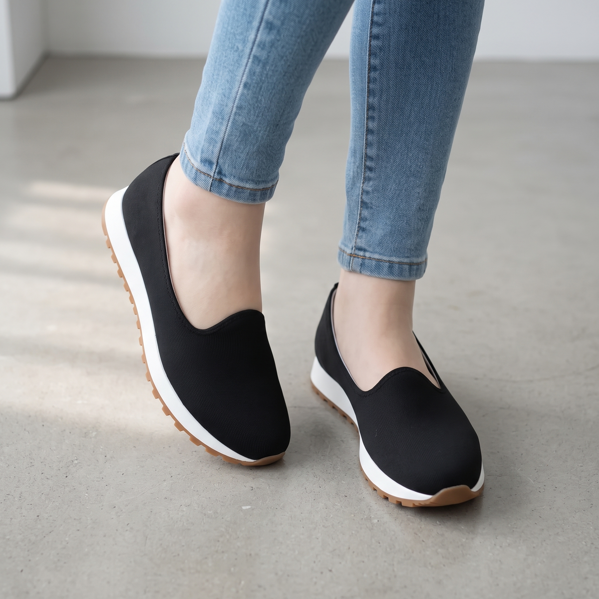 Mocasines de Tela con Suela Balanz — Modelo Lorena
