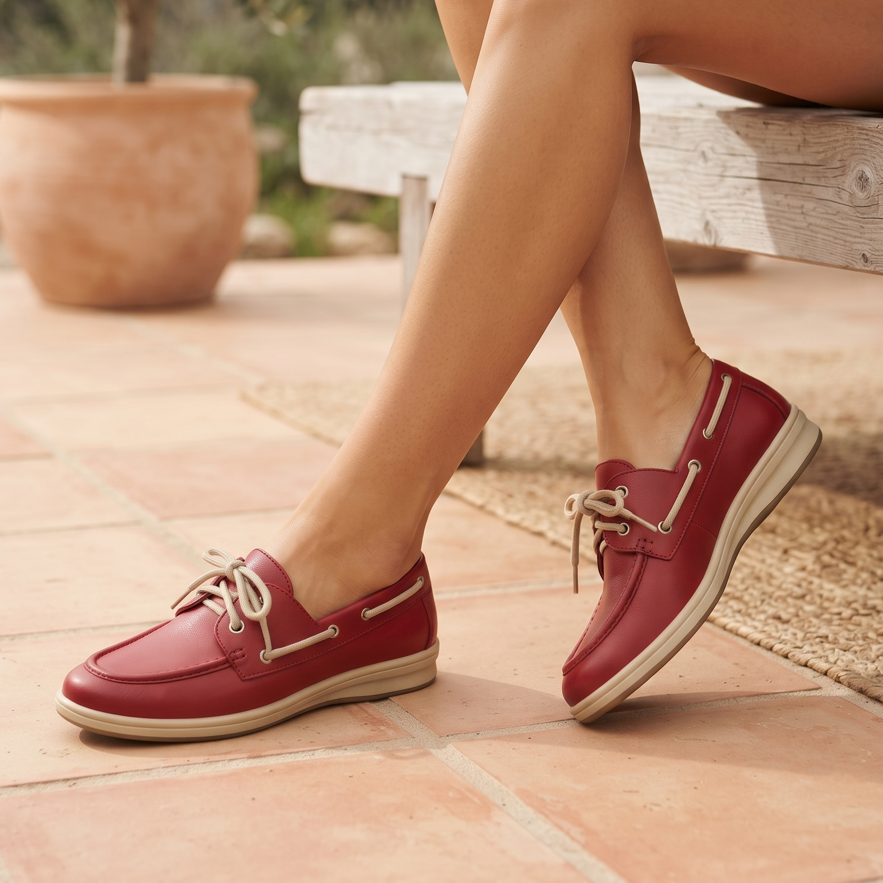Mocasines Nauticos con Cordones — Modelo Camila