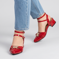Zapatos de Charol con Correas Cruzadas — Modelo Rafaela