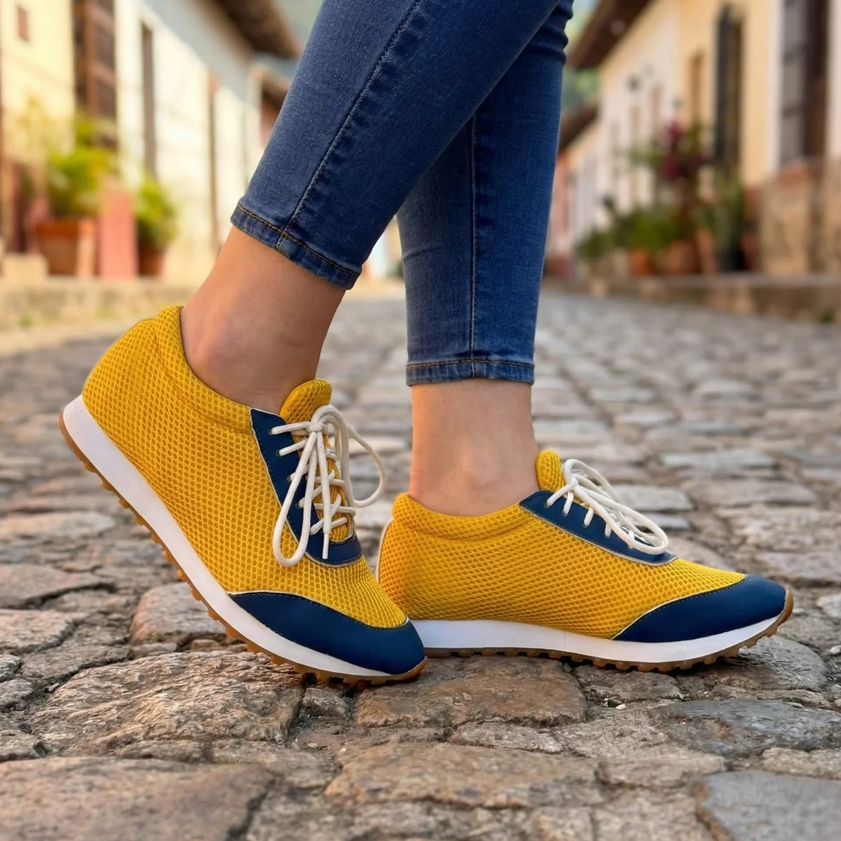 Tenis de Malla con Cordones — Modelo Ileana