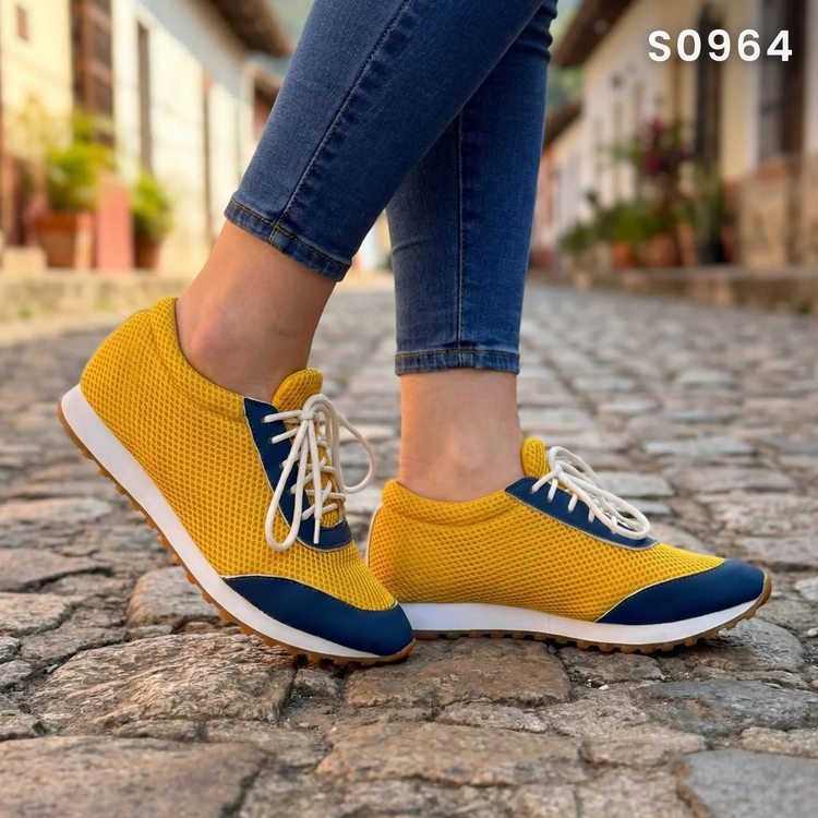Tenis de Malla con Cordones — Modelo Ileana