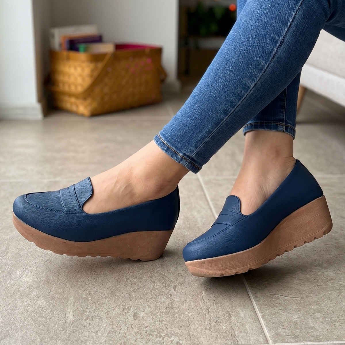 Mocasines con Plataforma y Antifaz — Modelo Selena