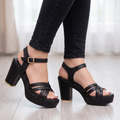 Sandalias de Plataforma con Tiras Cruzadas — Modelo Sofia