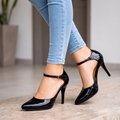 Tacones de Charol con Correa de Tobillo — Modelo Isabela