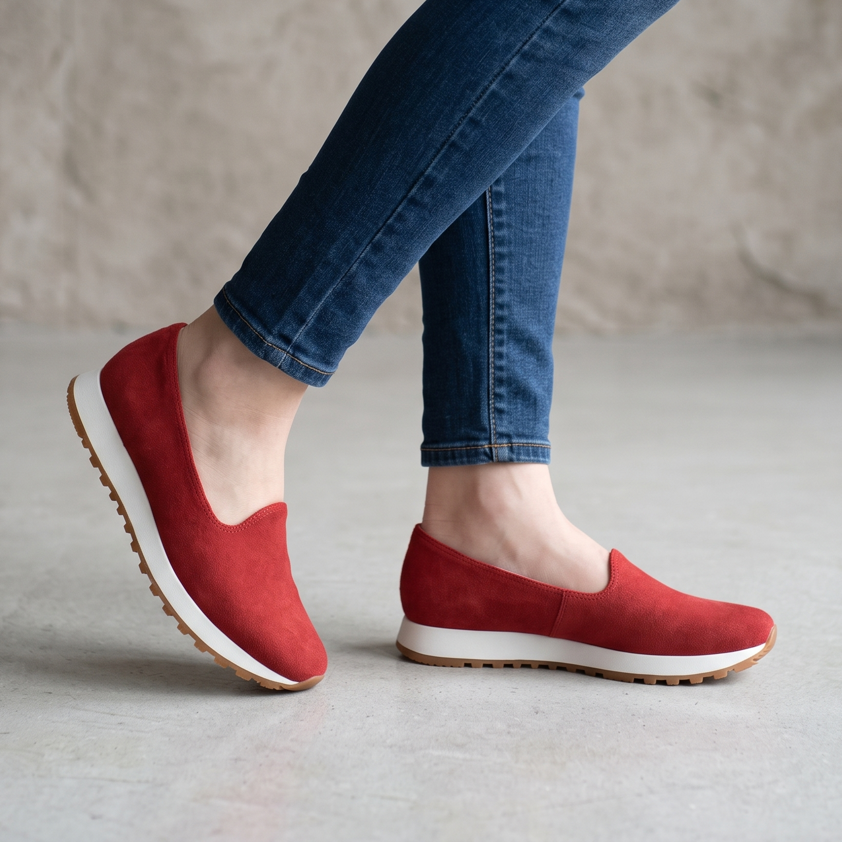 Mocasines de Tela con Suela Balanz — Modelo Lorena