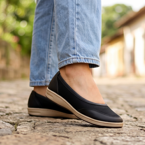 Baletas Perforadas con Suela Sperry — Modelo Bruna