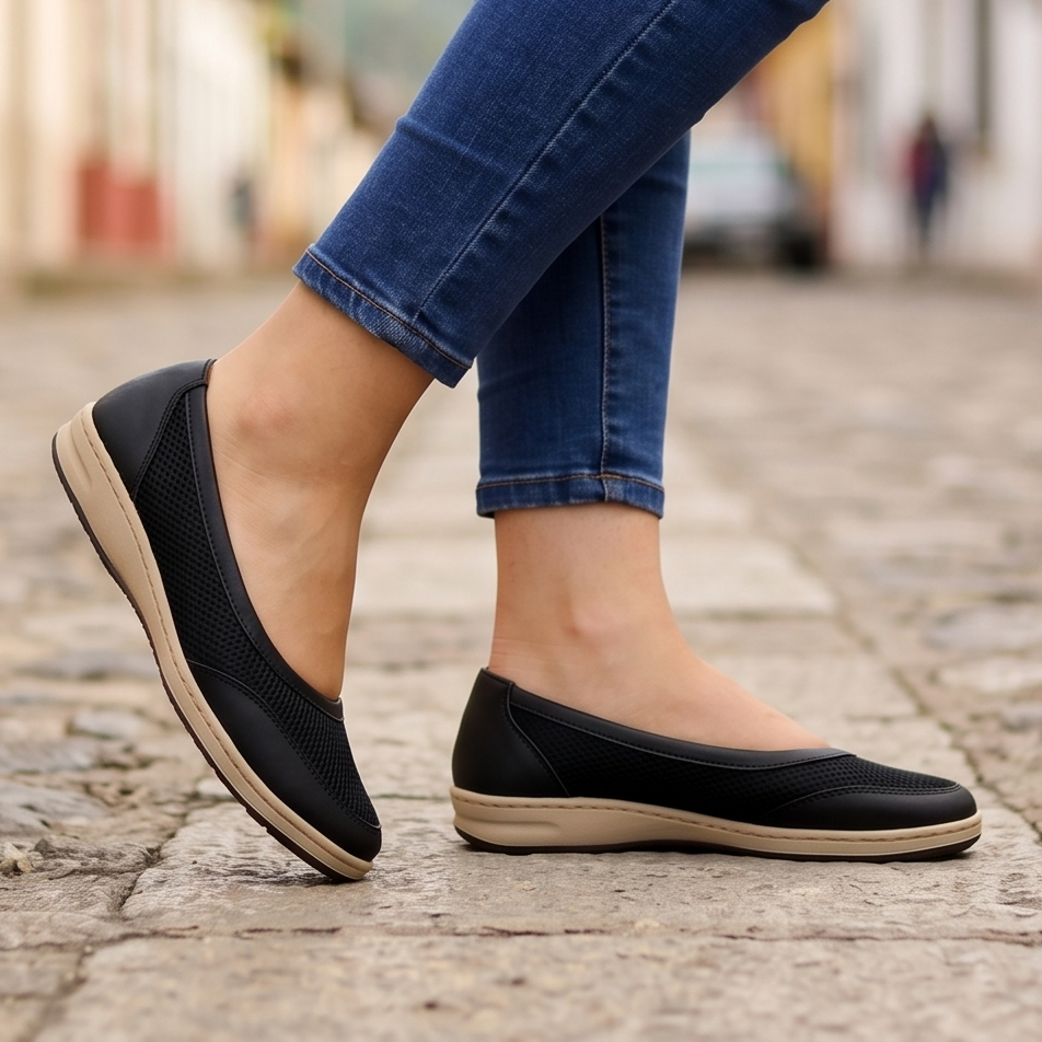 Baletas Perforadas con Suela Sperry — Modelo Bruna