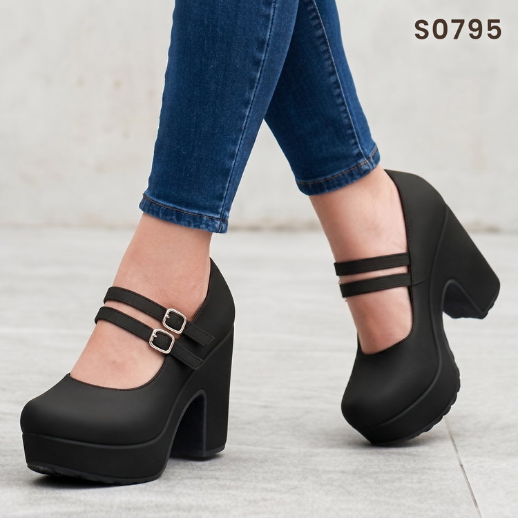 Zapatos Mary Jane de Doble Correa — Modelo Lina