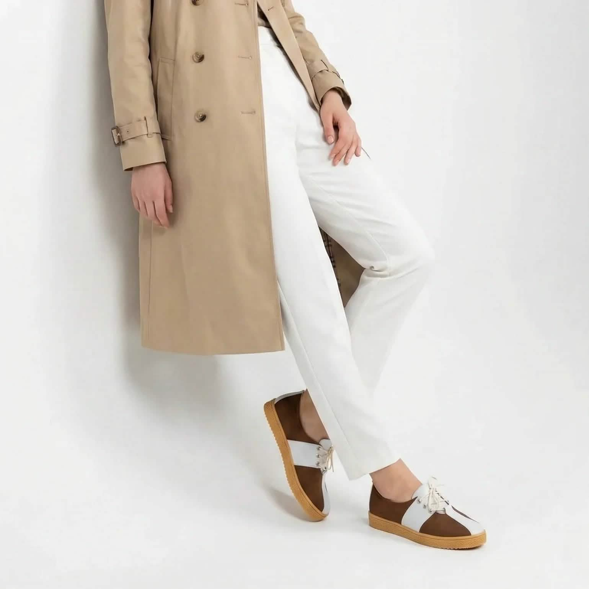 Zapatos Oxford de Cordones Bicolor — Modelo Delfina