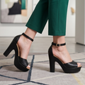 Sandalias con Plataforma y Tacón Grueso — Modelo Andrea