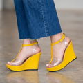 Sandalias de Plataforma con Transparencias — Modelo Ana Lucia