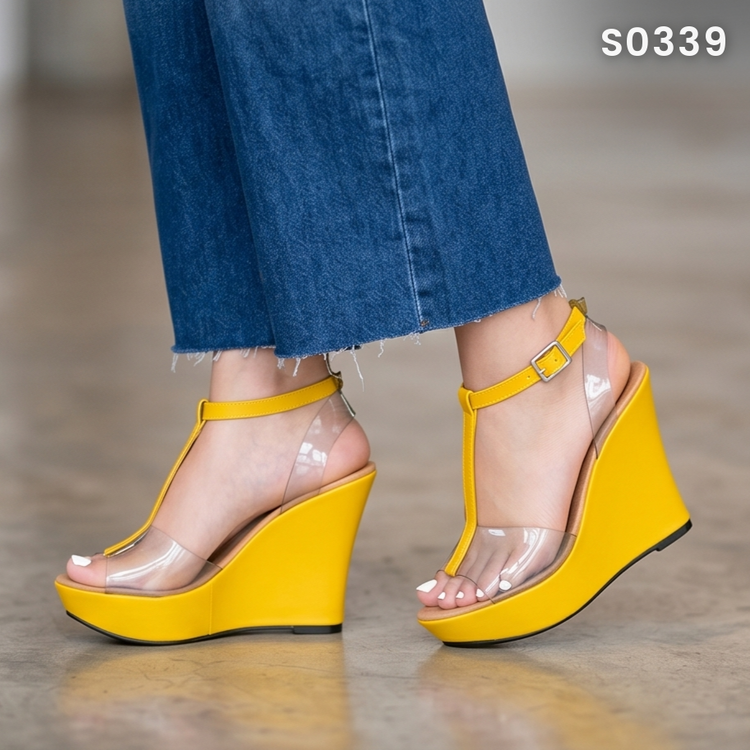 Sandalias de Plataforma con Transparencias — Modelo Ana Lucia
